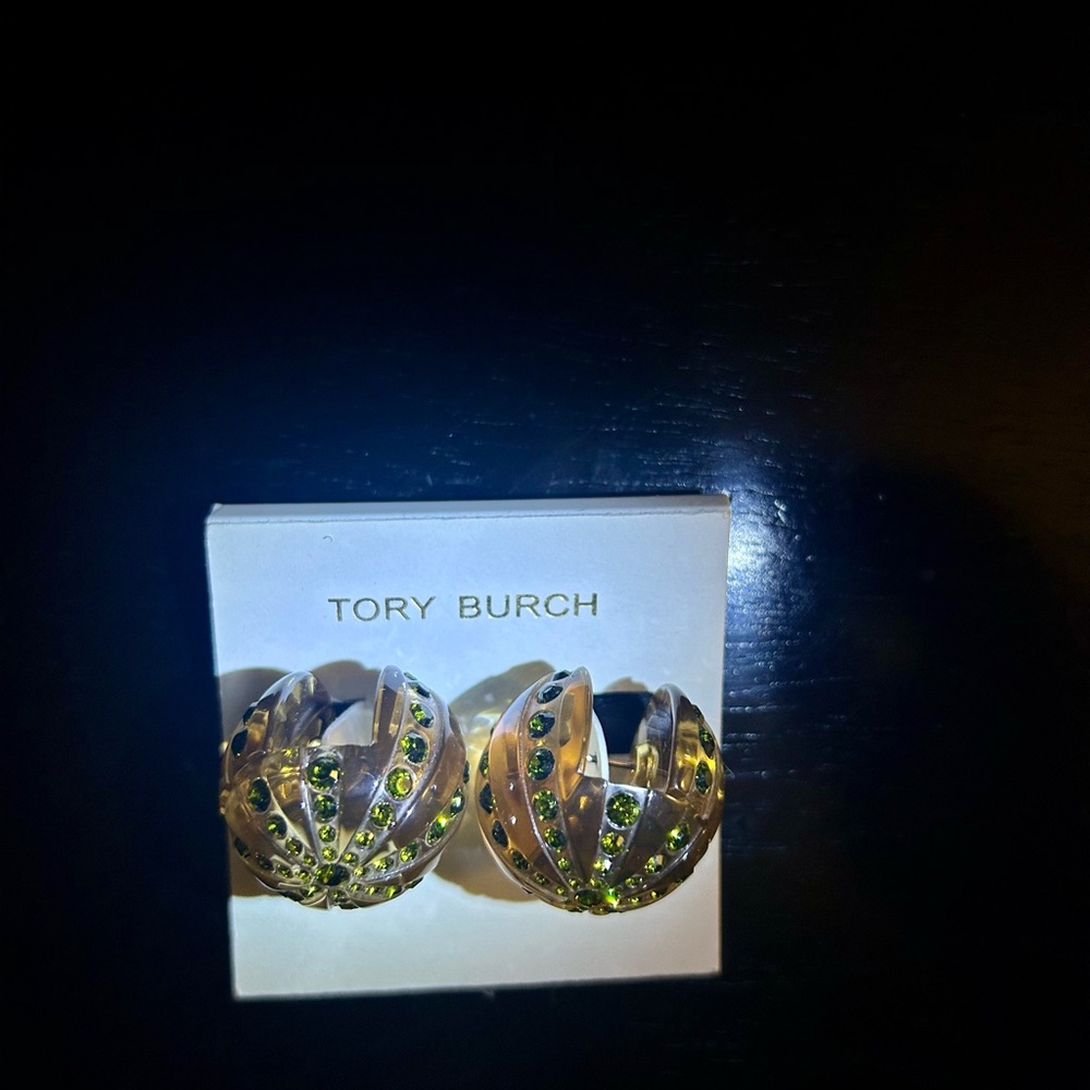 Tory Burch Disco Ball Resin crystal stud earrings